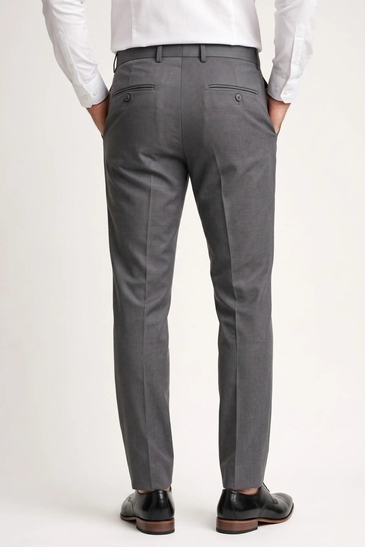Calça Social Masculina Tradicional Cinza Escuro