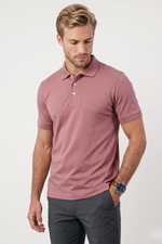 Camisa Polo em Algodão Pima com Elastano