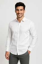 Camisa Social Masculina Slim em Oxford Modal Premium