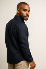 Camisa Social Slim Fit em Algodão Premium