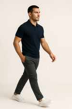 Camisa Polo em Algodão Pima com Elastano