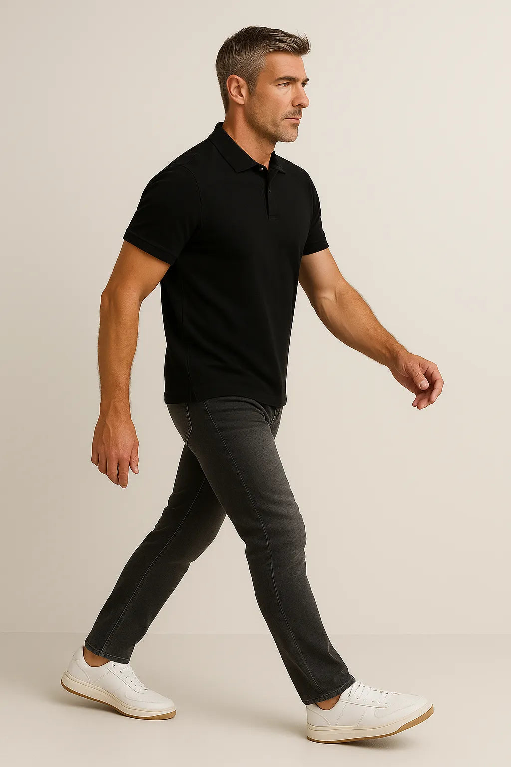 Camisa Polo em Algodão Pima com Elastano