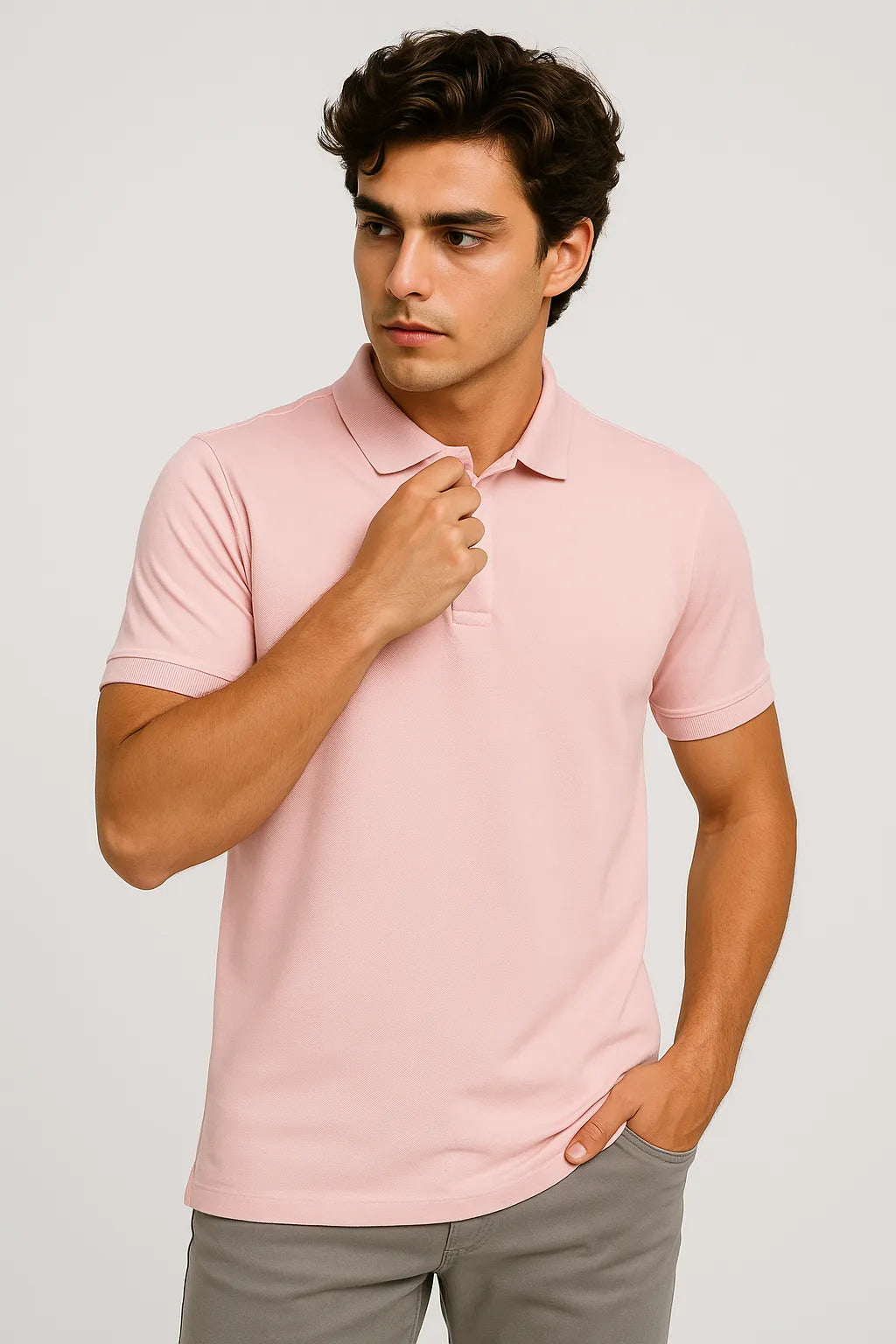 Camisa Polo Slim em Algodão Piquet com Elastano
