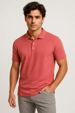 Camisa Polo Slim em Algodão Piquet com Elastano