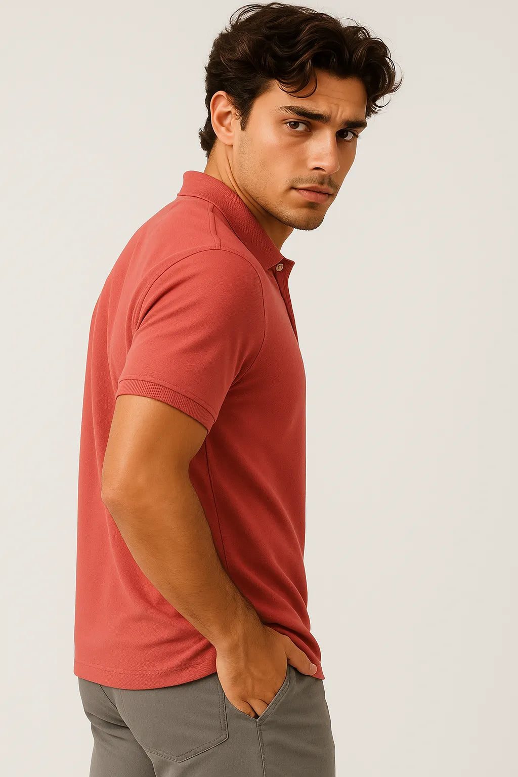 Camisa Polo Slim em Algodão Piquet com Elastano