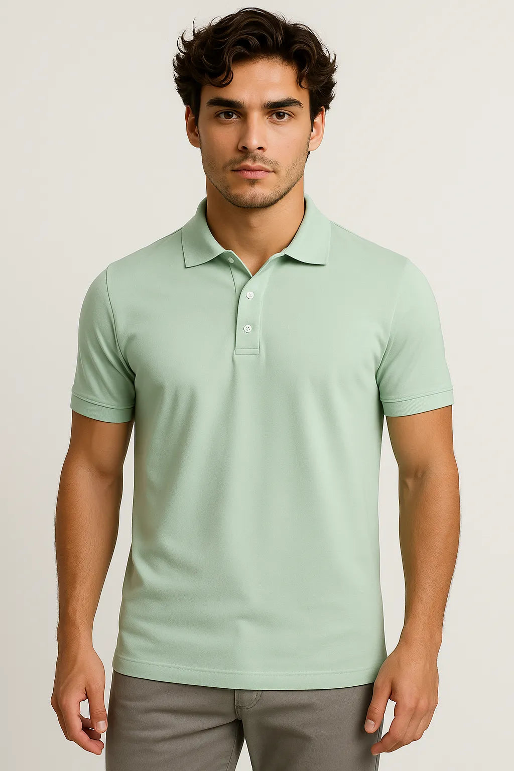 Camisa Polo Slim em Algodão Piquet com Elastano