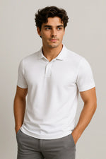 Camisa Polo Slim em Algodão Pima Piquet com Elastano