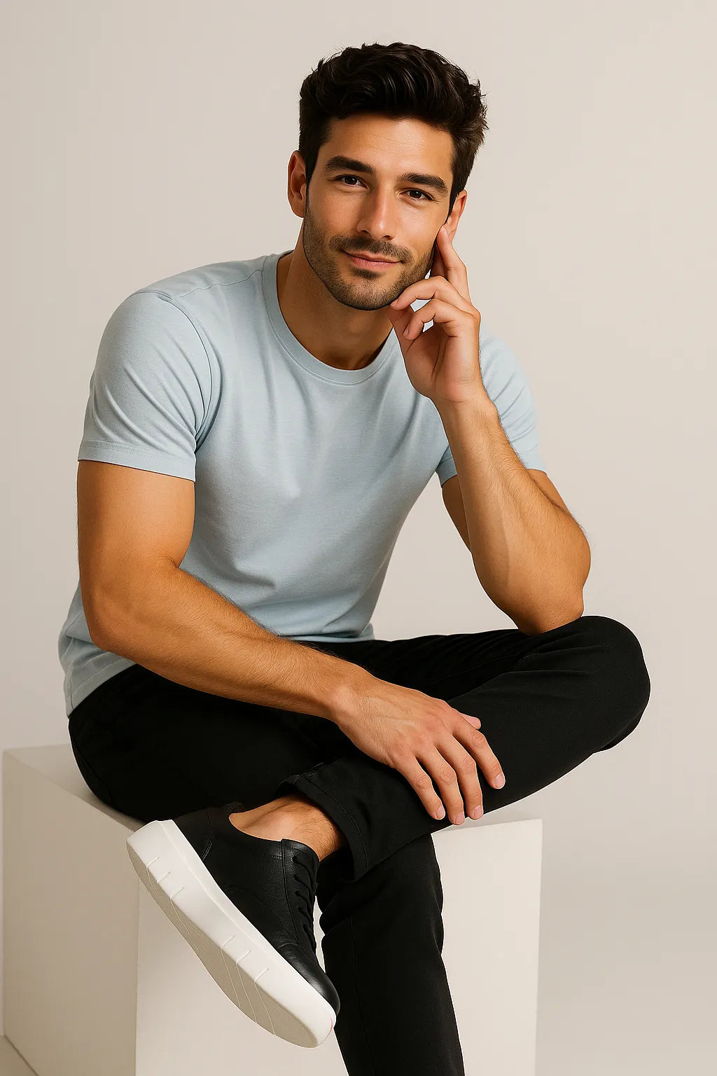 Camiseta Premium em Algodão Egípcio com Elastano