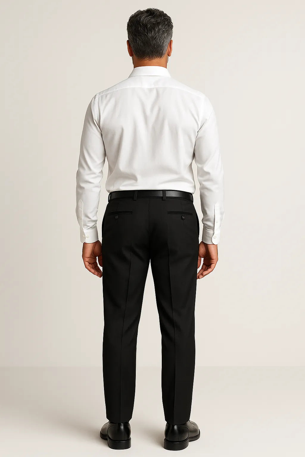 Calça Social Masculina Preta em Poliéster Premium