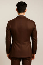 Terno Slim Masculino Marrom Café em Poliviscose