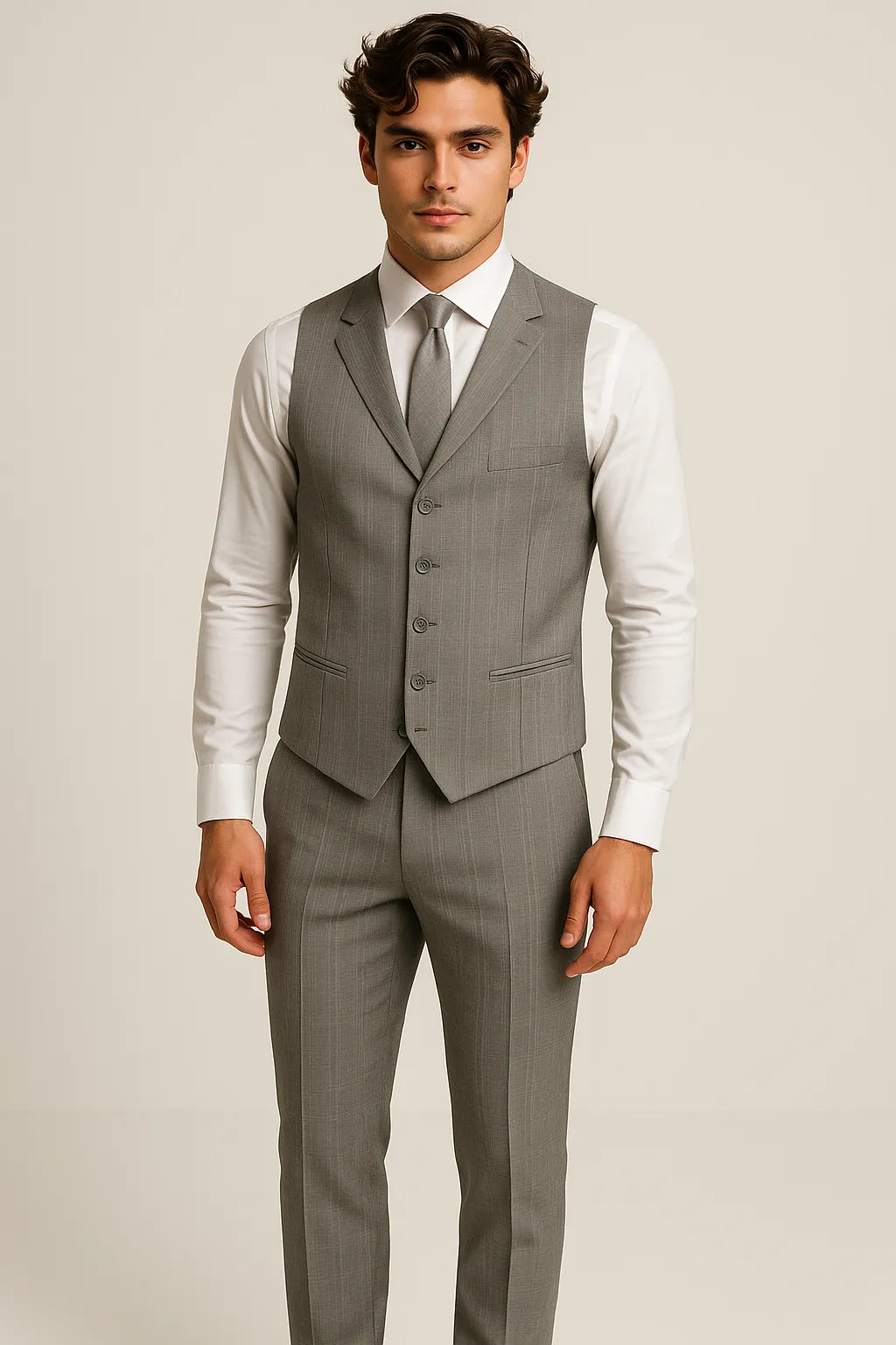 Terno Masculino Príncipe de Gales em Poliviscose Premium – 3 Peças