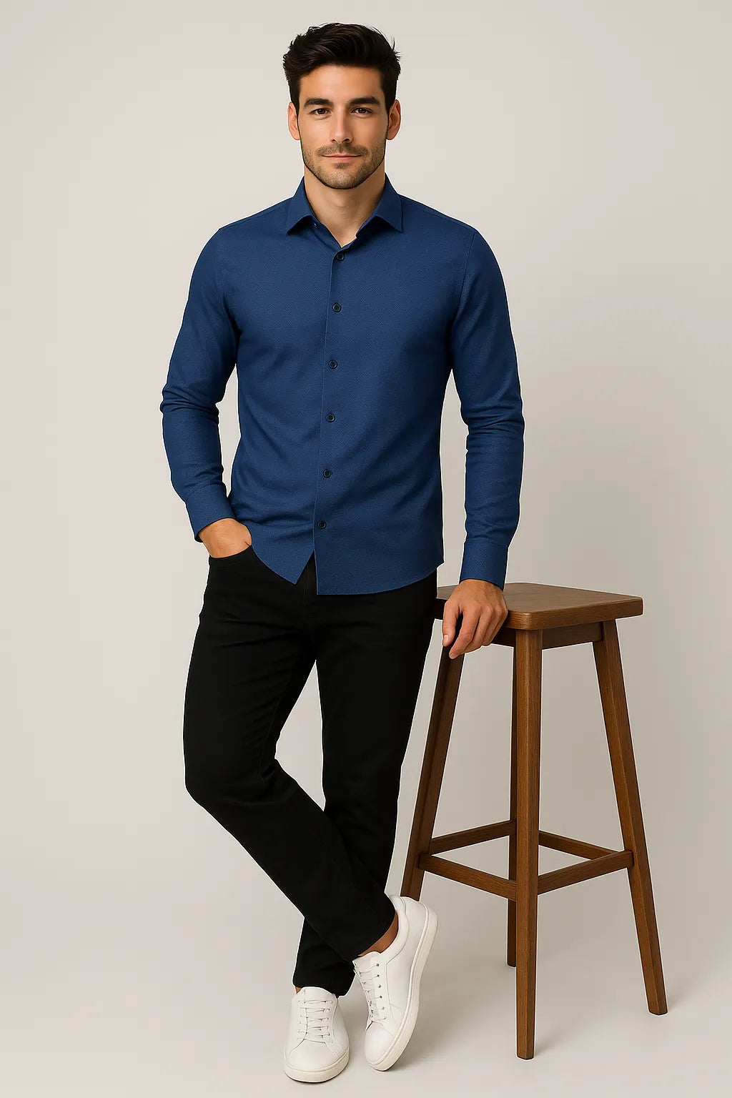 Camisa Social Slim Premium Texturizada