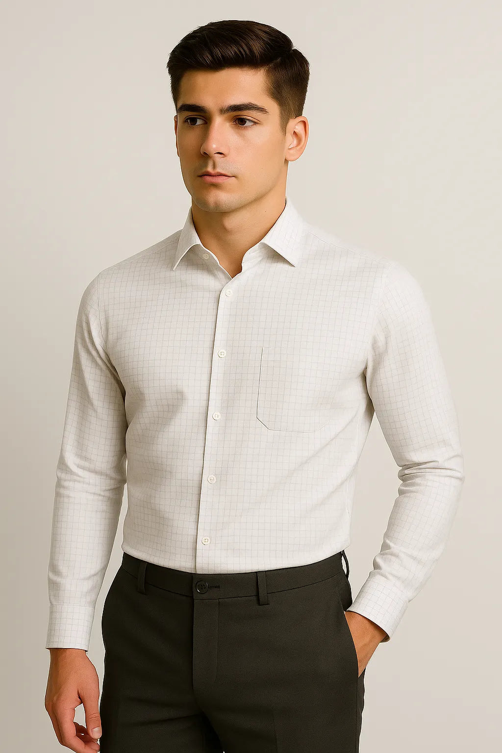 Camisa Social Slim Premium Quadriculada