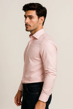 Camisa Social Slim Rosa Premium