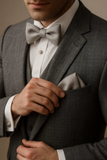 Kit Gravata Borboleta com Abotoadura e Lenço Premium