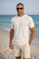 Camiseta Masculina Estruturada em Algodão com Textura Premium