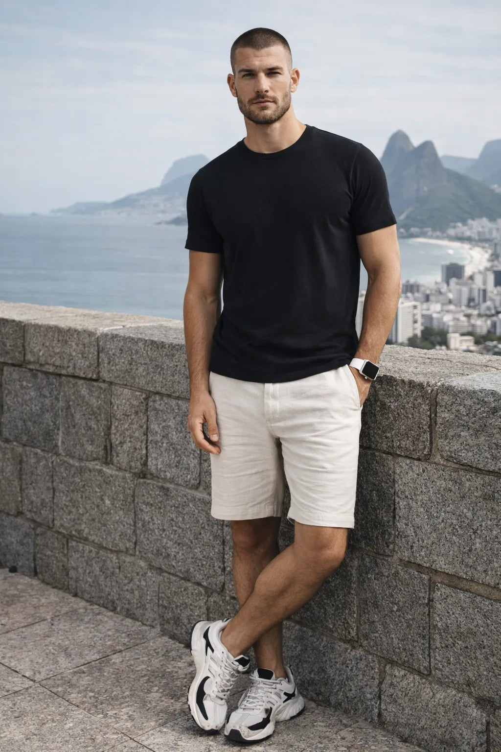 Camiseta Masculina Gola Redonda em Algodão Clássica