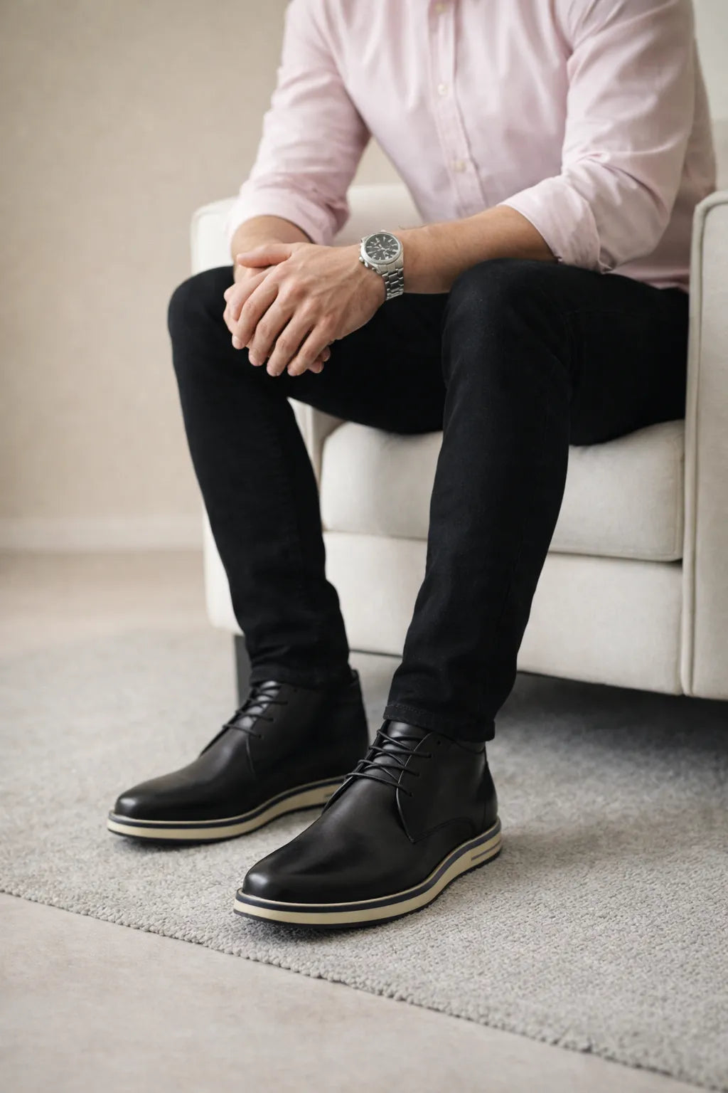 Sapato Bota Casual Torino em Couro Premium