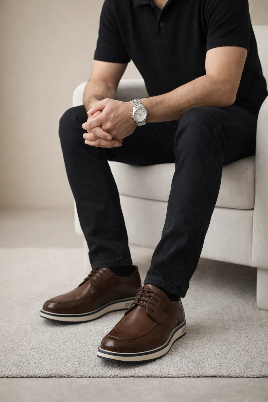 Sapato Casual Masculino Milano em Couro Legítimo