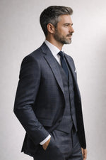 Terno Masculino Azzurro Príncipe de Gales Semi Slim