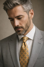 Gravata Masculina Estilo Seda Slim Geométrica