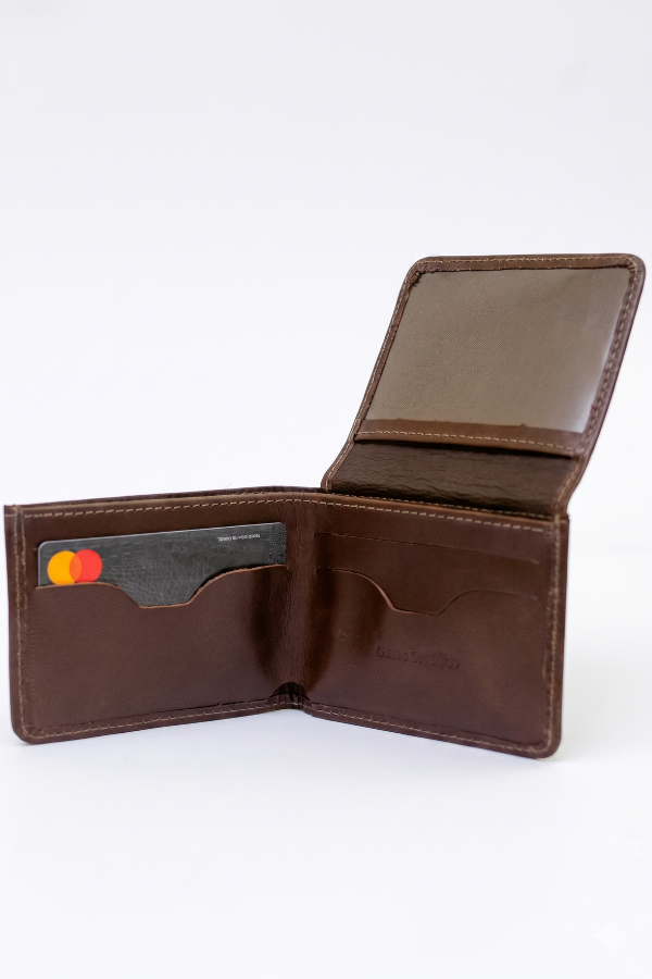 Carteira Masculina Trifold RFID em Couro Legítimo