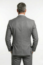 Terno Masculino Poliviscose Semi Slim Cinza Platina