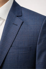 Terno Masculino Poliviscose Semi Slim Firenze Azul Xadrez