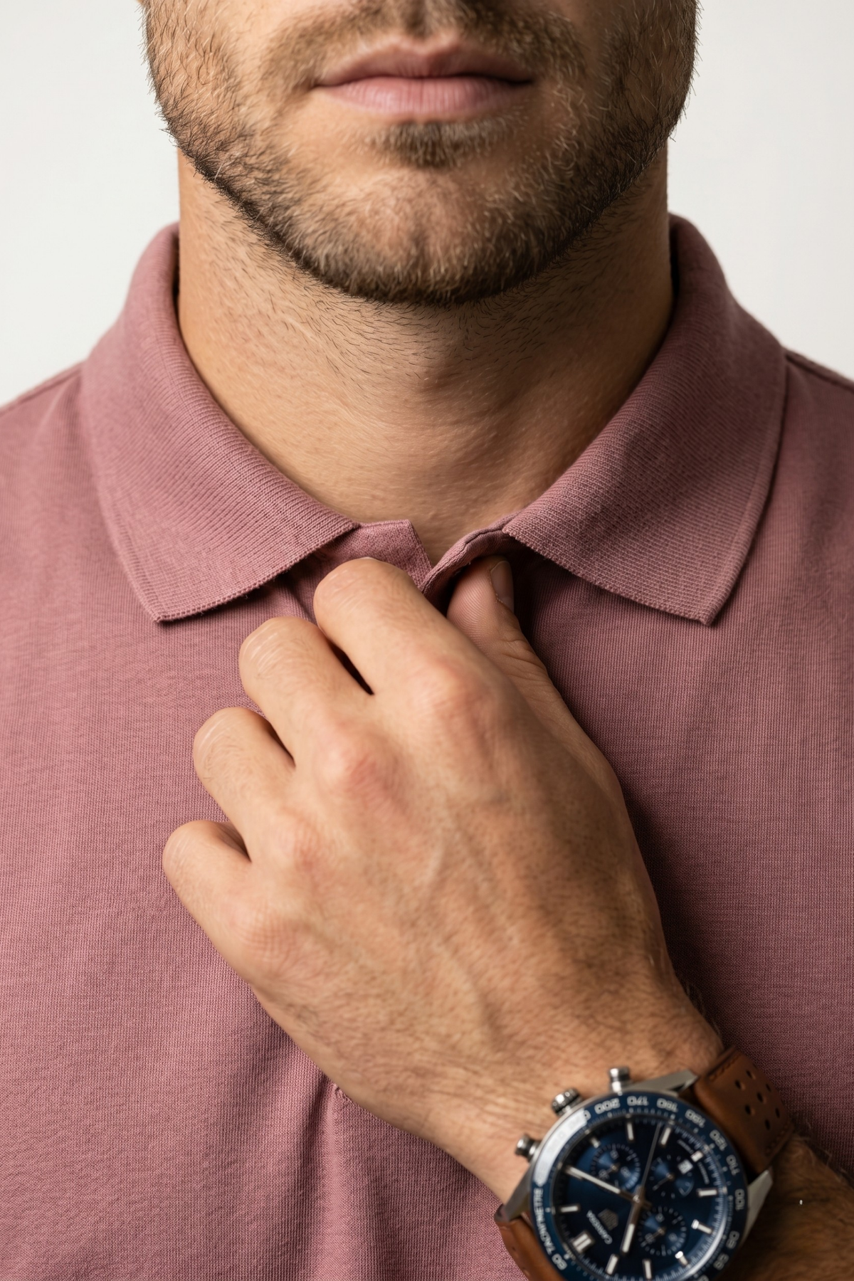 Camisa Polo em Algodão Pima com Elastano