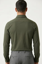 Camisa Social Masculina Tech em Poliamida Stretch