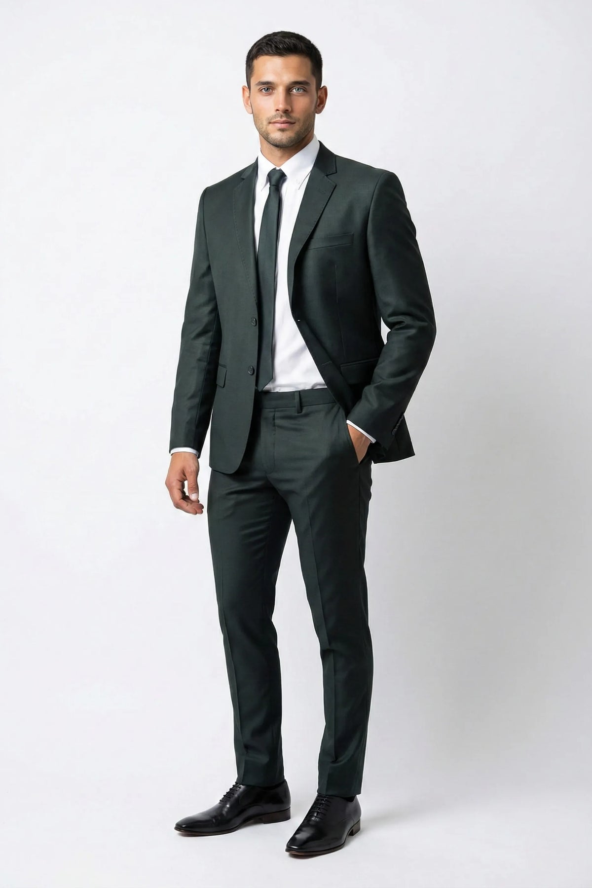 Terno Masculino Poliviscose Semi Slim Verde Militar