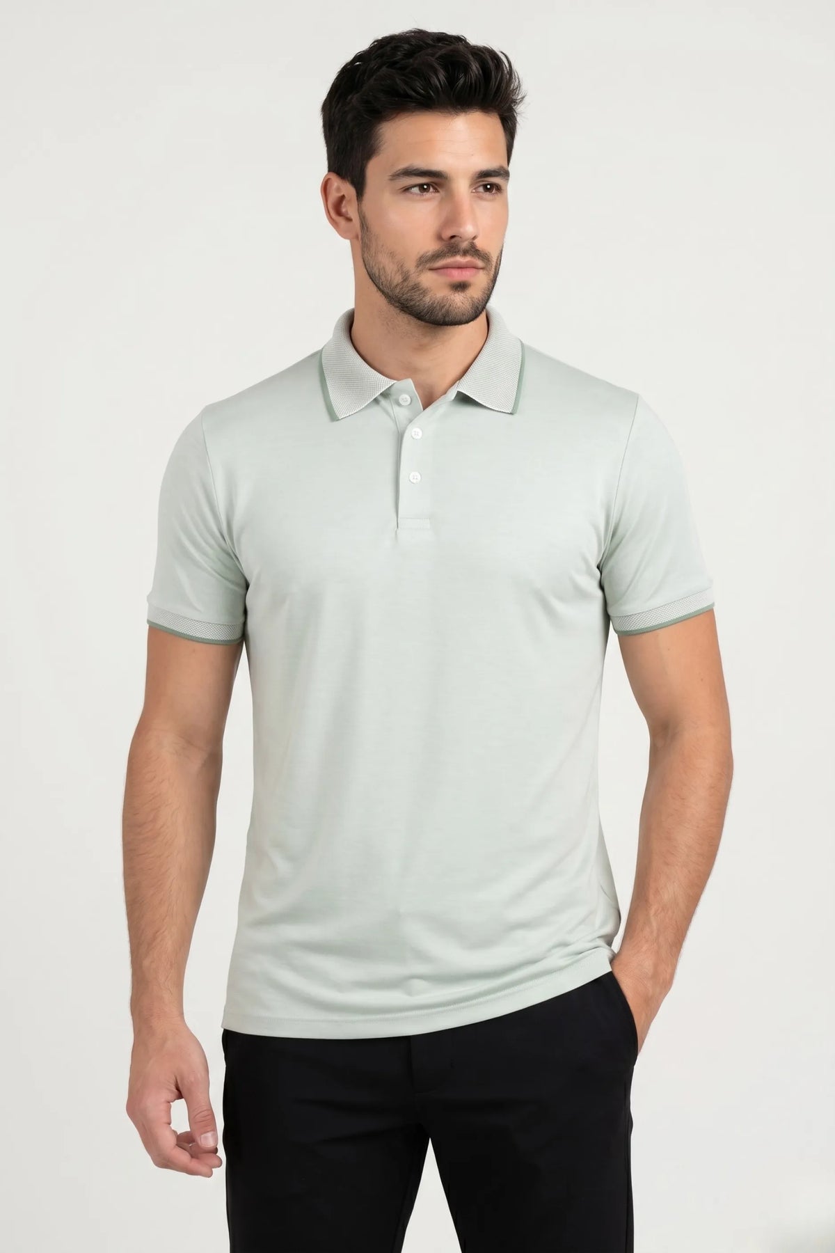 Camisa Polo Masculina Modal com Elastano