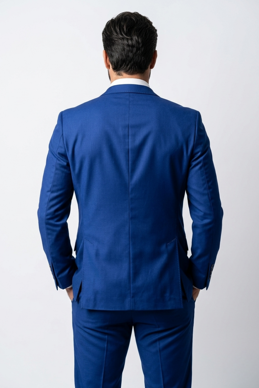 Terno Masculino Poliviscose Semi Slim Azul Bic