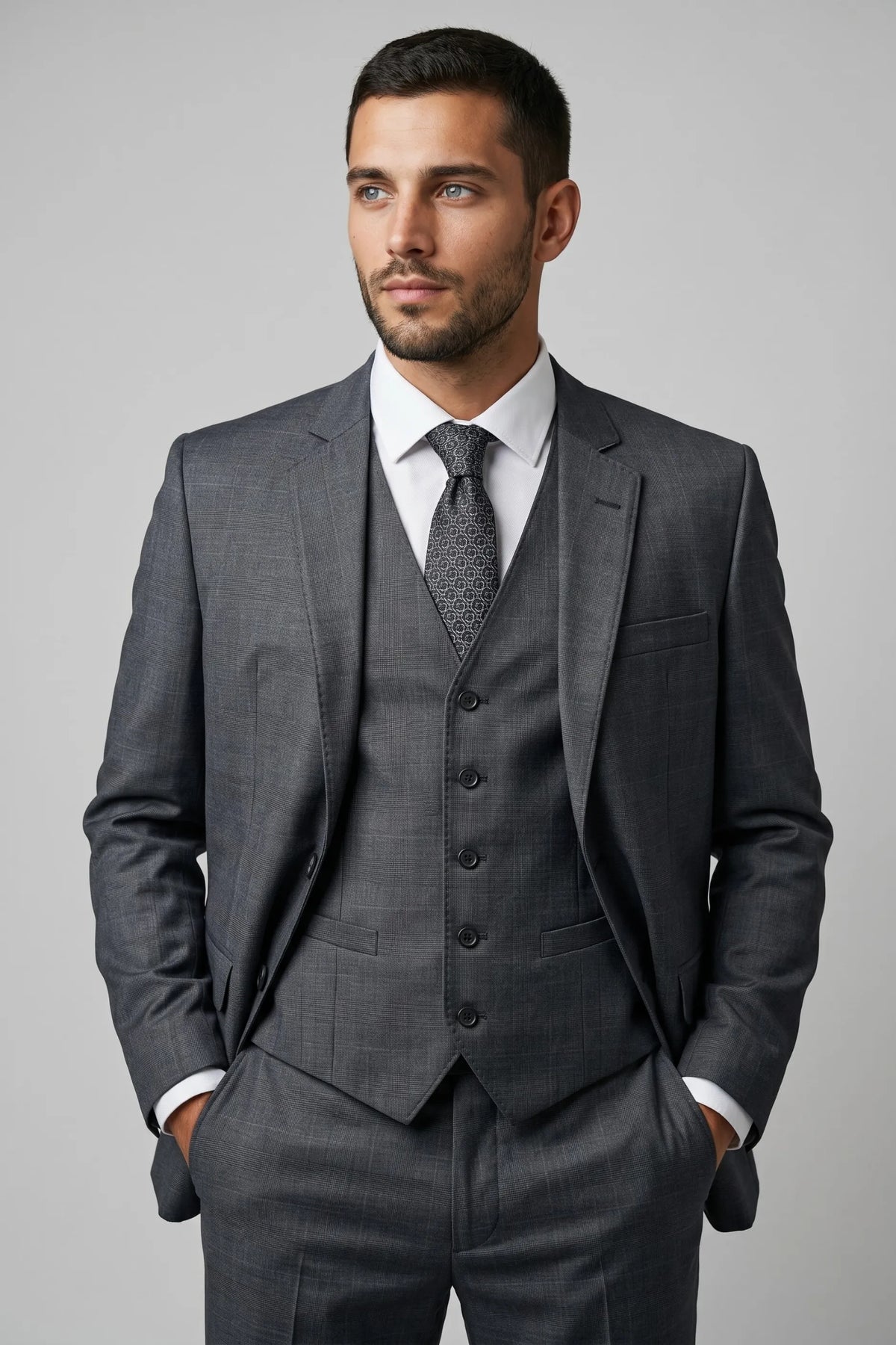 Terno Masculino Poliviscose Príncipe de Gales Windsor