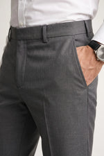 Calça Social Masculina Tradicional Cinza Escuro