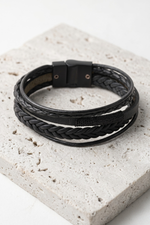 Pulseira Masculina Zeus em Couro Legítimo