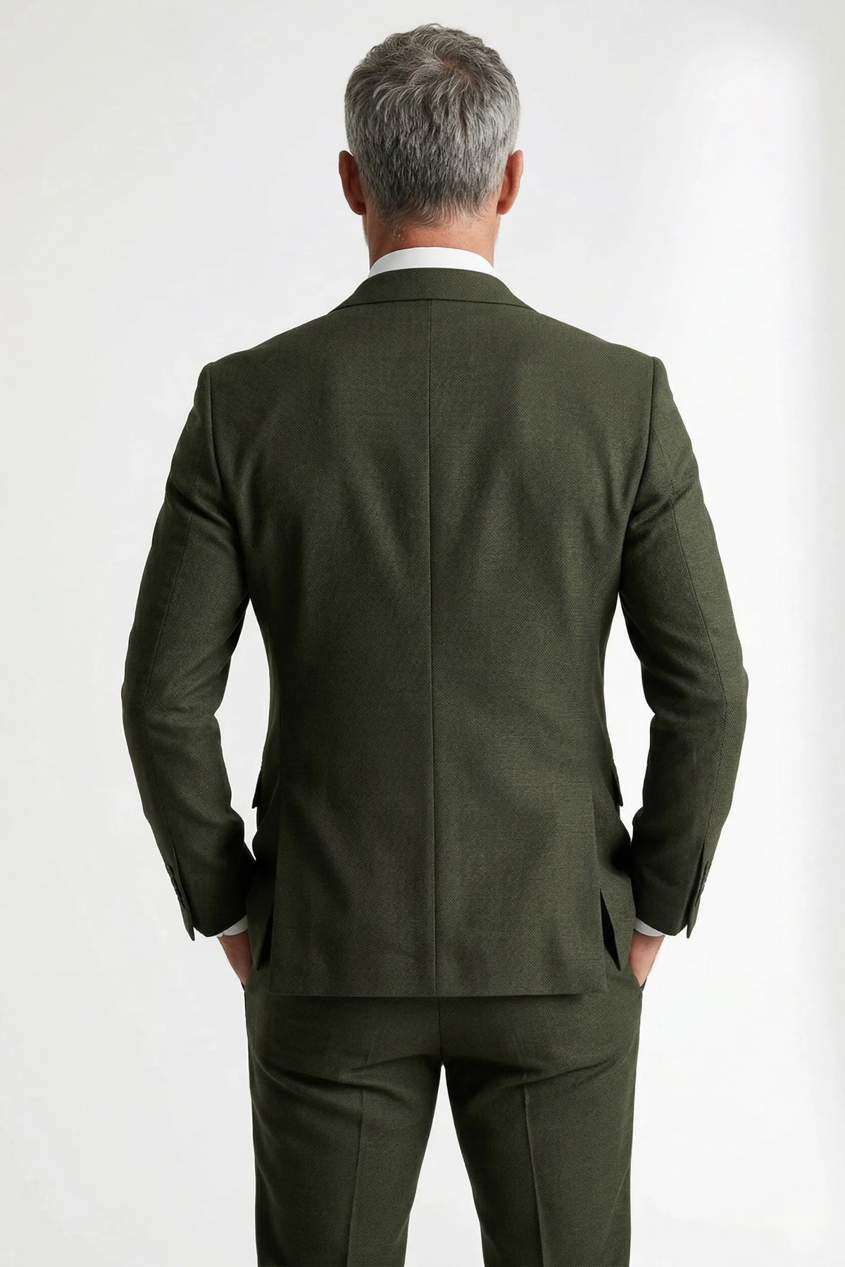 Terno Masculino Poliéster Fio Indiano Verde Oliva
