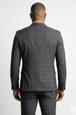 Terno Masculino Grafite Príncipe de Gales Semi Slim