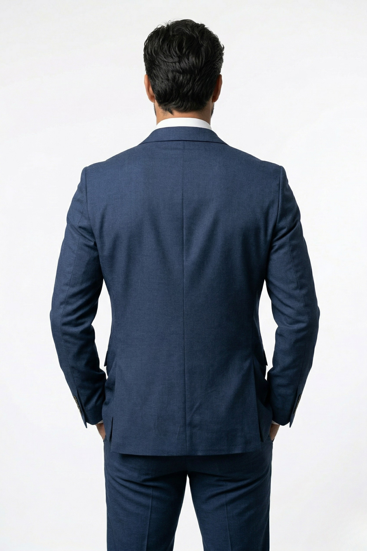 Terno Masculino Poliéster Fio Indiano Azul Marinho