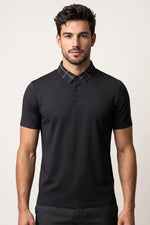 Camisa Polo Masculina Tech Slim Gola Xadrez com Elastano