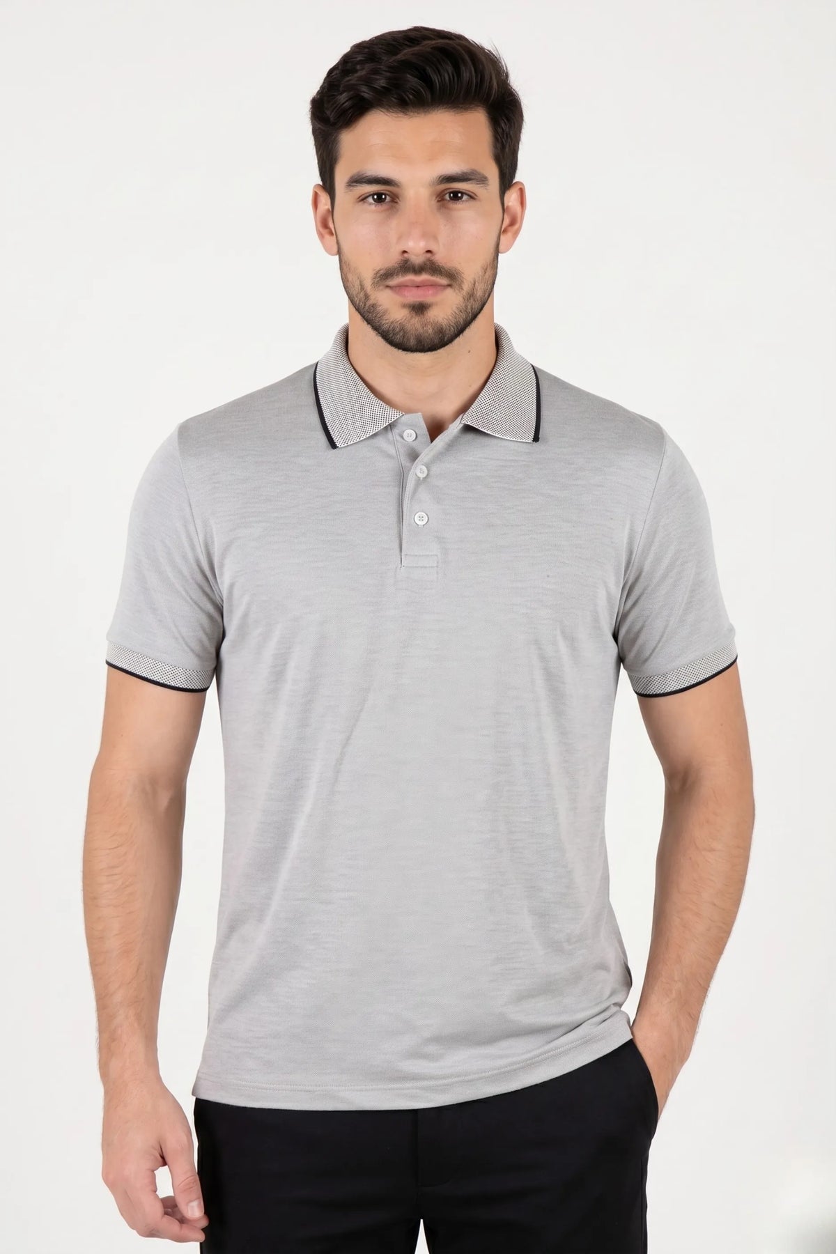 Camisa Polo Masculina Modal com Elastano