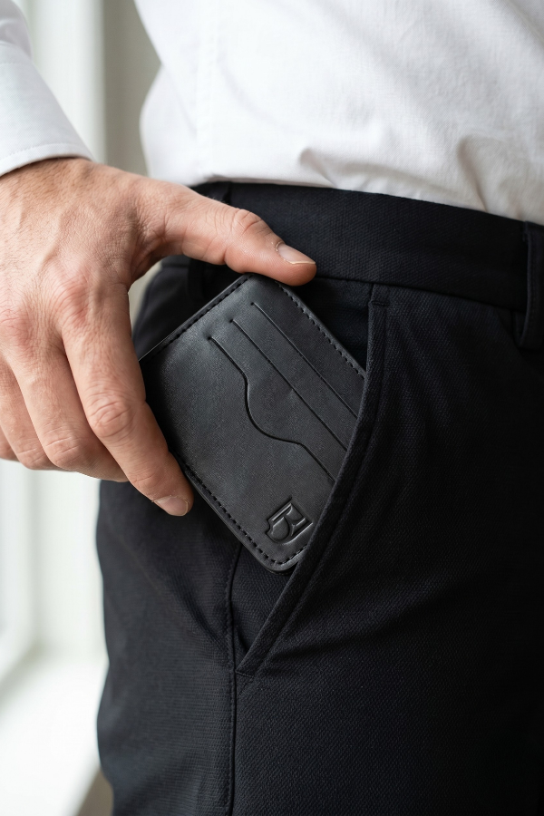 Carteira Masculina Mágica RFID em Couro Legítimo