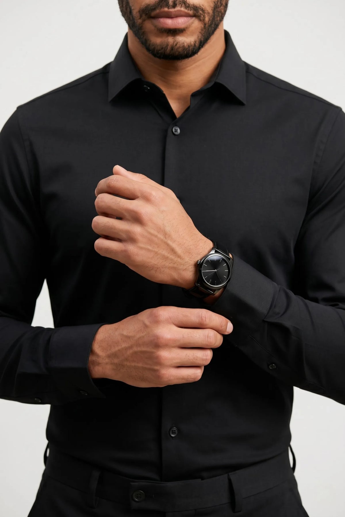Camisa Social Masculina Super Slim com Elastano