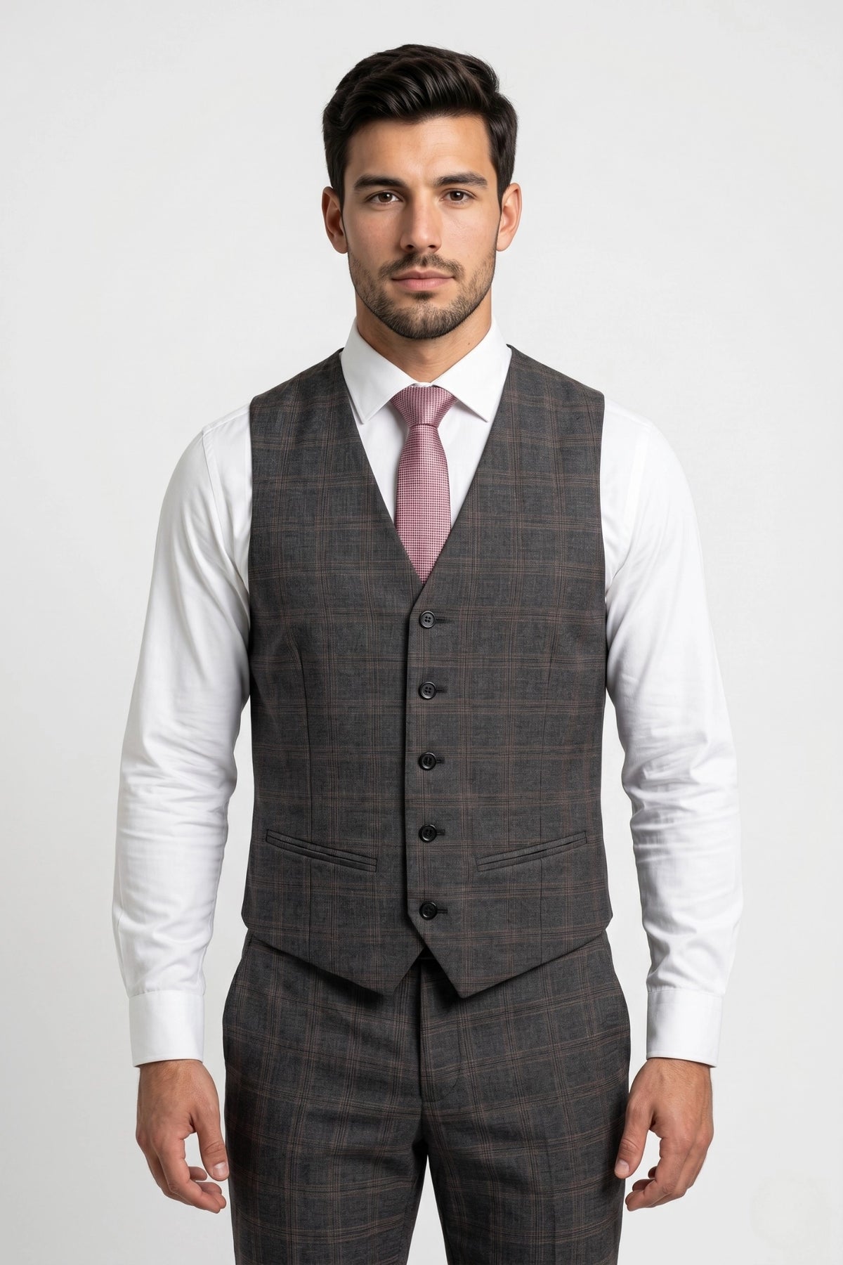 Terno Masculino Poliviscose Slim Vêneto Xadrez