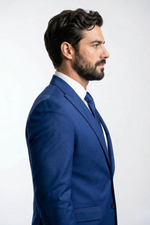 Terno Masculino Poliviscose Semi Slim Azul Bic