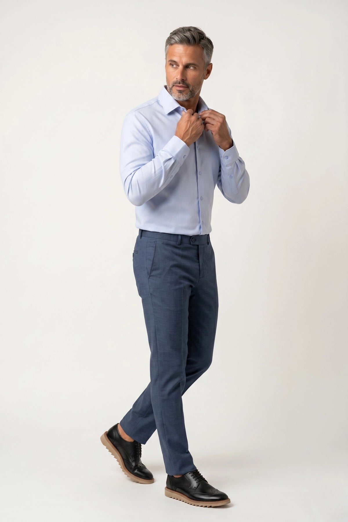 Camisa Social Masculina Tradicional Microtexturizada