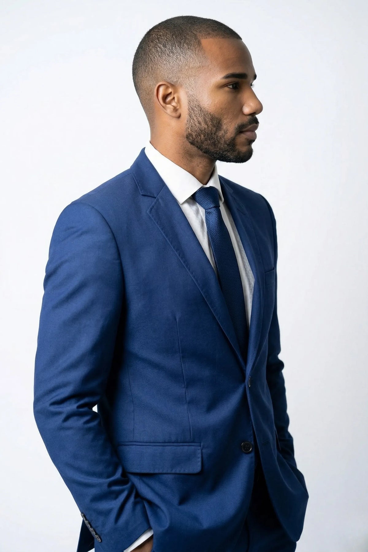 Terno Masculino Poliviscose Semi Slim Azul Imperial