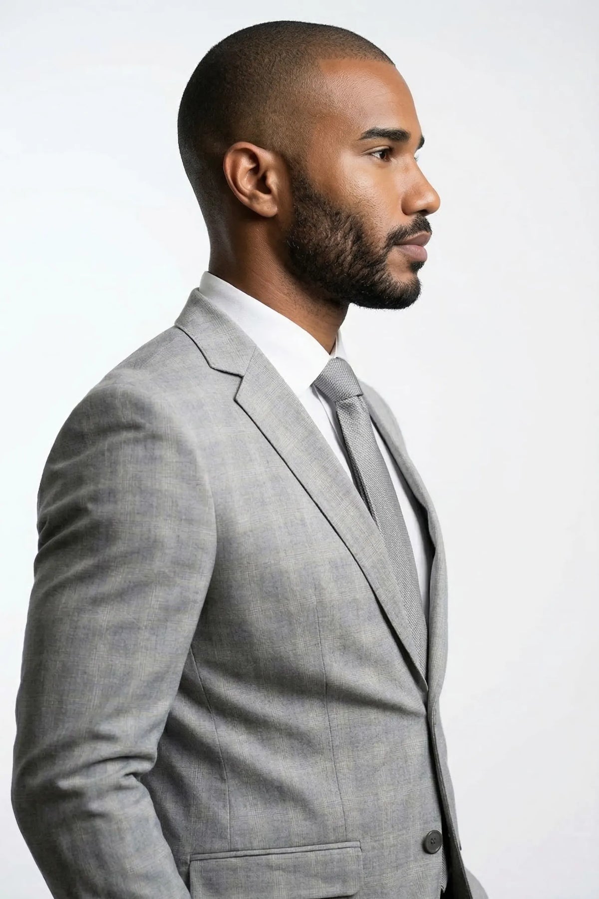 Terno Masculino Grigio Príncipe de Gales Semi Slim