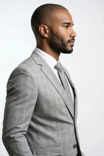 Terno Masculino Grigio Príncipe de Gales Semi Slim