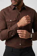 Camisa Masculina Casual Slim Fit Sarja